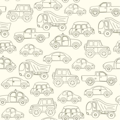 Papel de Parede Infantil Carrinhos - 1