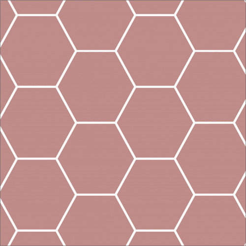 Papel de Parede Colmeia Grande Rose COM laminação Protetora - 1