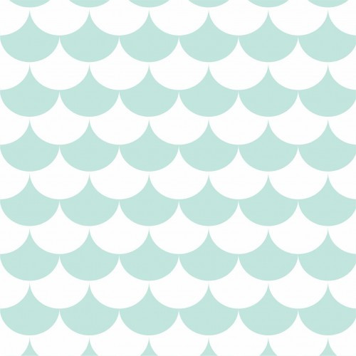 Papel de Parede Infantil Escama Mar Calmo - 1