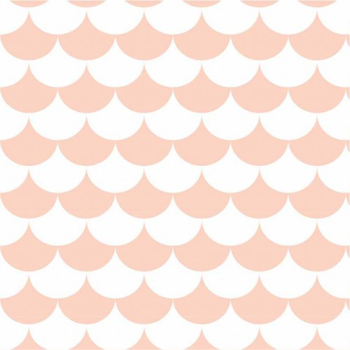 Papel de Parede Infantil Escama Pêssego - 1