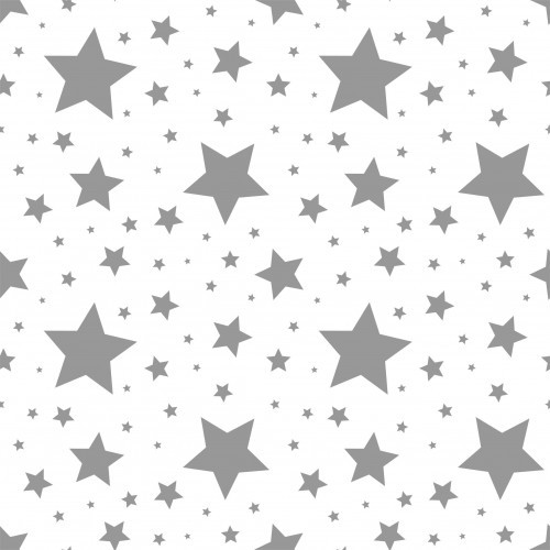 Papel de Parede Infantil Estrelas Cinza - 1