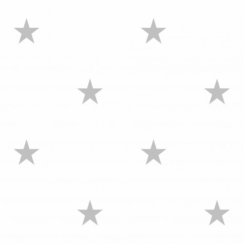Papel de Parede Infantil Estrelita Cinza - 1