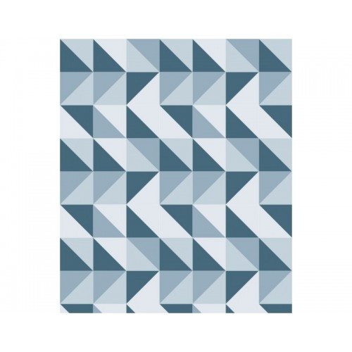 Papel de Parede Geométrico Azul - 5
