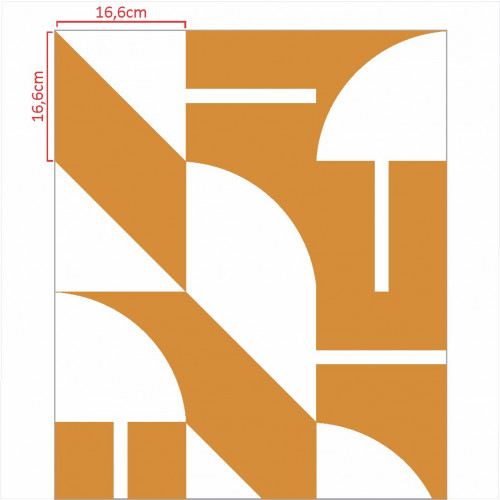 Papel de Parede Geométrico Ilê Amarelo em Rolo COM laminação Protetora - 4