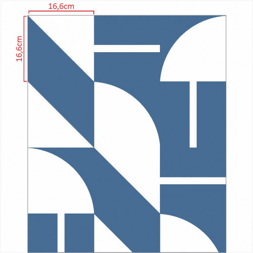 Papel de Parede Geométrico Ilê Azul Navy em Rolo COM laminação Protetora - 3