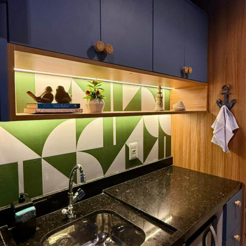 Adesivo Azulejo Ilê Verde Antigo