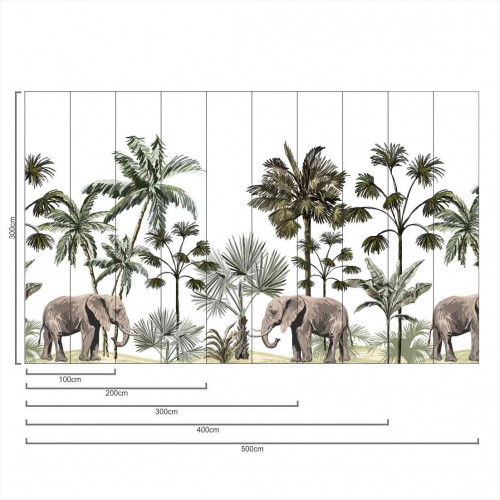 Painel Memórias de Elefante fundo branco - 4