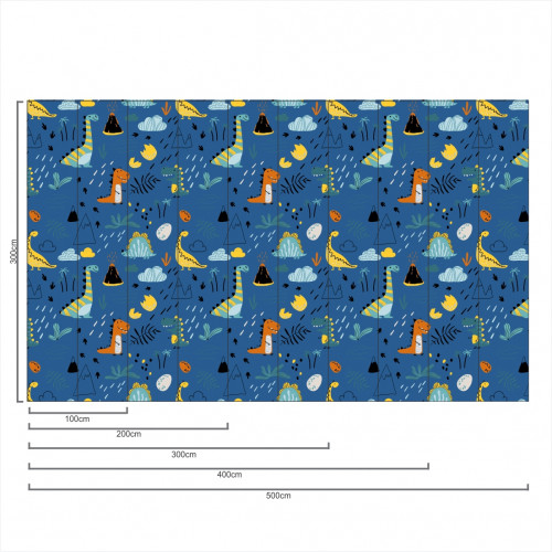 Painel Planeta Dinossauro Fundo azul escuro - 3