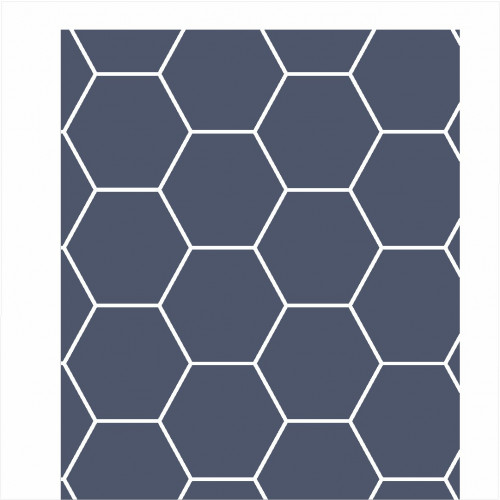 Papel de Parede Colmeia Grande Azul COM laminação Protetora - 4
