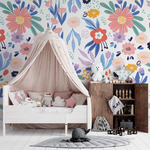 Painel Quem tem flores tem tudo fundo branco