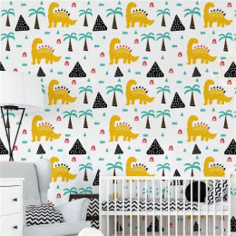 Papel de Parede Dinossauro Amarelo