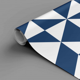 Papel de Parede Geométrico Luma Classic Blue em Rolo COM laminação Protetora