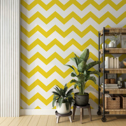 Papel de Parede Chevron Amarelo