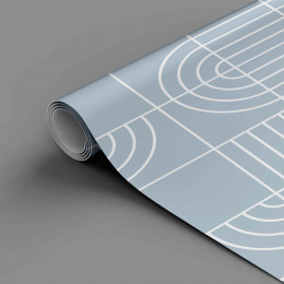 Papel de Parede Geométrico Tube Azul Antigo em Rolo COM laminação Protetora