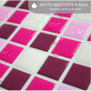 Placa de Pastilha Adesiva Resinada Tons de Rosa - 29,5cm x 30cm - 1