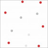 Papel de Parede Bolinhas Fofis Cinza e Vermelho - 1