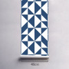 Papel de Parede Geométrico Luma Classic Blue em Rolo COM laminação Protetora - 4