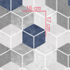 Papel de Parede Colmeia Cubos Glaciar Grande Mistura de Mármore e Azul - 4