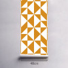 Papel de Parede Geométrico Luma Amarelo em Rolo COM laminação Protetora - 4