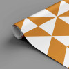 Papel de Parede Geométrico Luma Amarelo em Rolo COM laminação Protetora - 3