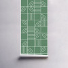 Papel de Parede Geométrico Tube Verde Antigo em Rolo COM laminação Protetora - 4