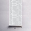 Papel de Parede Geométrico Tube Cinza em Rolo COM laminação Protetora - 4