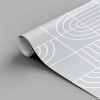 Papel de Parede Geométrico Tube Cinza em Rolo COM laminação Protetora - 2