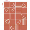 Papel de Parede Geométrico Tube Terra Cota em Rolo COM laminação Protetora - 1