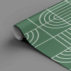 Papel de Parede Geométrico Tube Verde Antigo em Rolo COM laminação Protetora - 2
